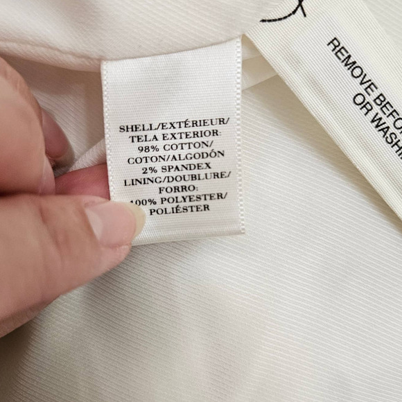 NWT Ann Taylor Women's Cream Double Button Collared Jacket. Size 4P - Picture 7 of 13